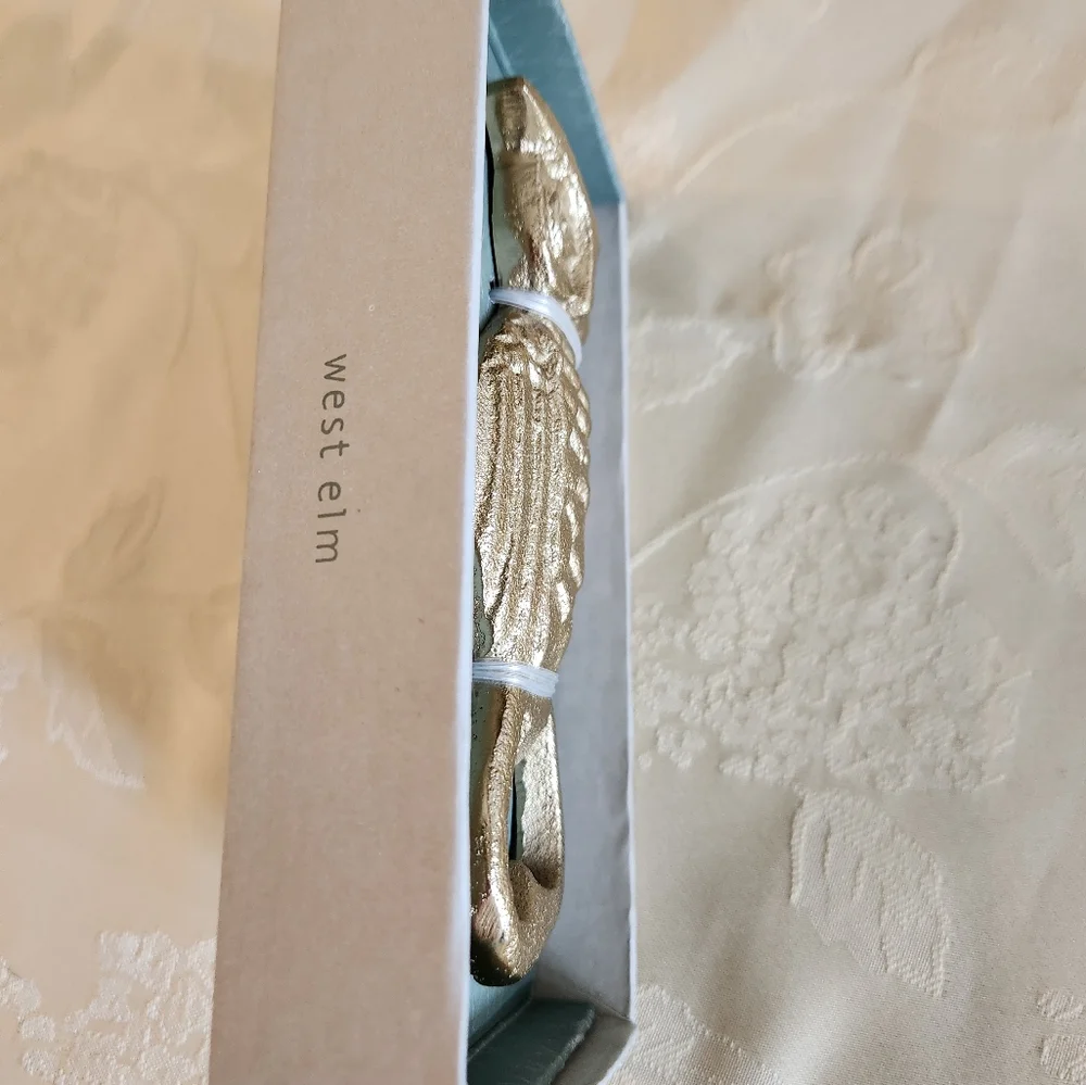 West Elm Gold Metal Owl Bottle Opener New